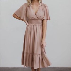 Baltic Born Silky Mauve Midi Dress